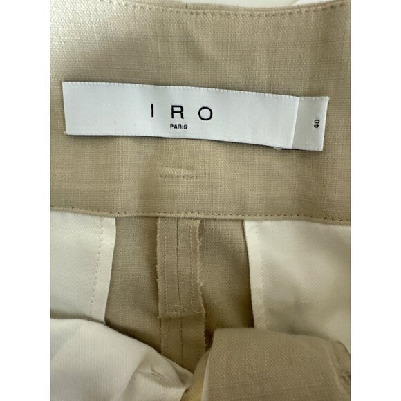 IRO Paris Beige High-Waisted Trousers Size 40/ US 8 - Picture 4 of 5